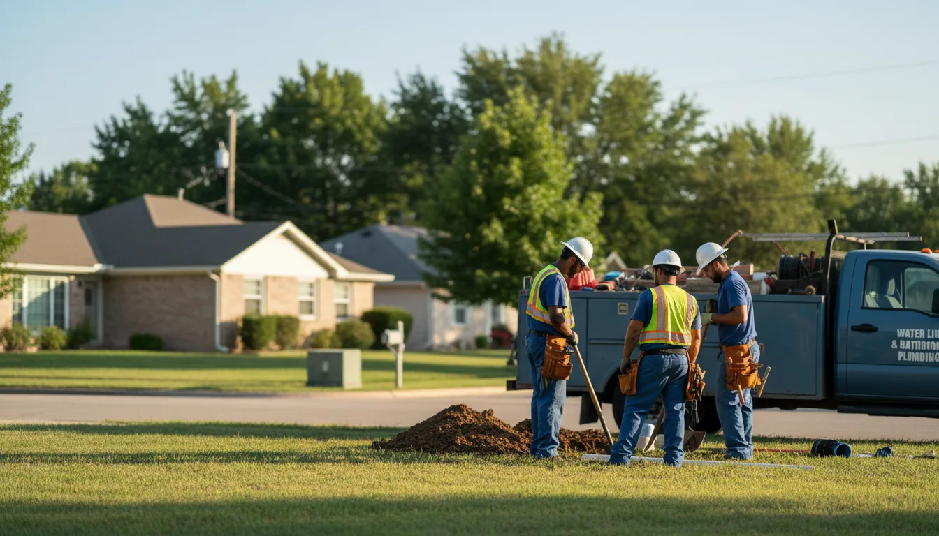 Residential water line and bathroom plumbing service in North Bend, OH